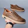 Casual Leather Shoes Men'S  Spring New Soft Leather Cowhide Mens Shoe Soft Sole Versatile Daily Board Shoes Men Loafers Male
