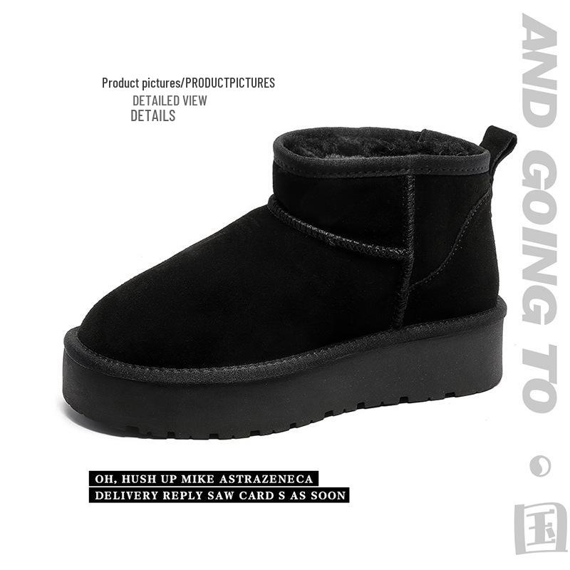 

Женские зимние ботинки на толстой подошве с флисовой подкладкой: Нескользящие, износостойкие и теплые ботильоны 35