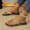 Fashion New Slippers Women Flip Flops Sandals for Women Rhinestone Toe Separator Flat Anti Skid Summer Slides Women Sandals Beach