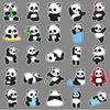 50 Fotos von Panda Doodle Cartoon Niedliche Tiere Kinder Gourmetkarte Dekorativ Handyhülle Koffer Aufkleber Wasserdicht