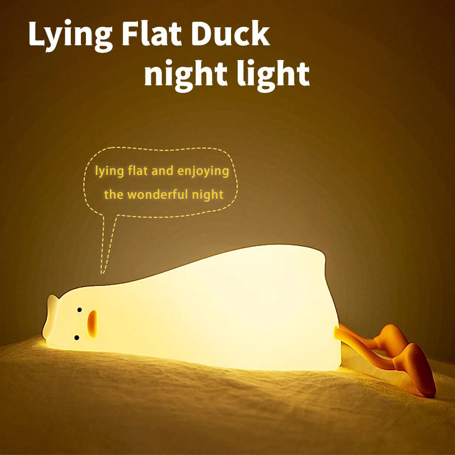 

Rechargeable Duck Table Desk Lamp Led Night Light Book Light for Reading Bedroom Bedside Kids Sleep Room Decor Birthday Gifts