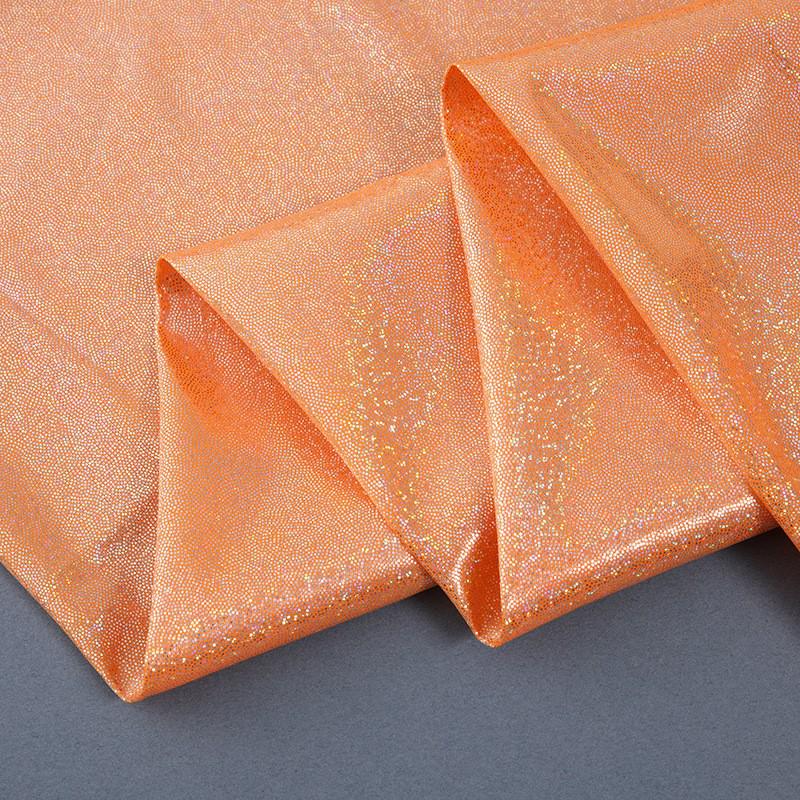 Colorful Fantasy Laser Fingerprint Dot with Gold Stamping Fabric for Stage Clothing, Tablecloths, Toys, and Christmas Decor