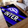 """Inter Logo mit blau-schwarzem Design Rutschfester Teppich geeignet für Wohnzimmer- und Schlafzimmer-Sofas"""