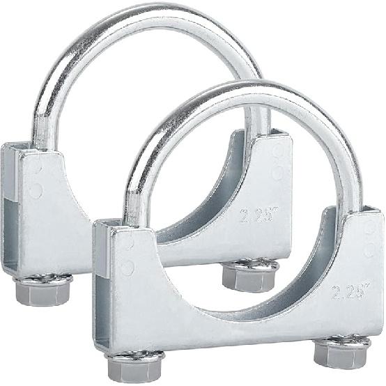 LCGP 2" Heavy Duty U Bolt Clamps Saddle Type Anti-Corrosion 2 Pack Muffler Clamps