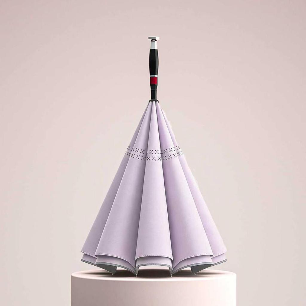 Automatic reverse umbrella straight rod long handle double-layer umbrella car umbrella large double reflective umbrella wind-resistant reinforcement