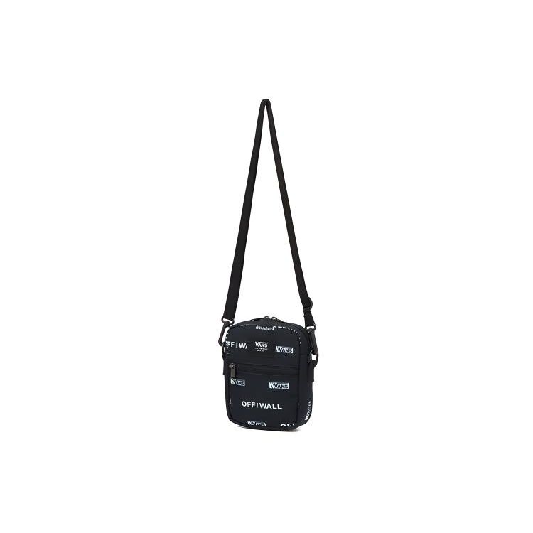 Vans Logo Print Polyester Shoulder Bag Unisex bags Black VN0A3I5SZMI1