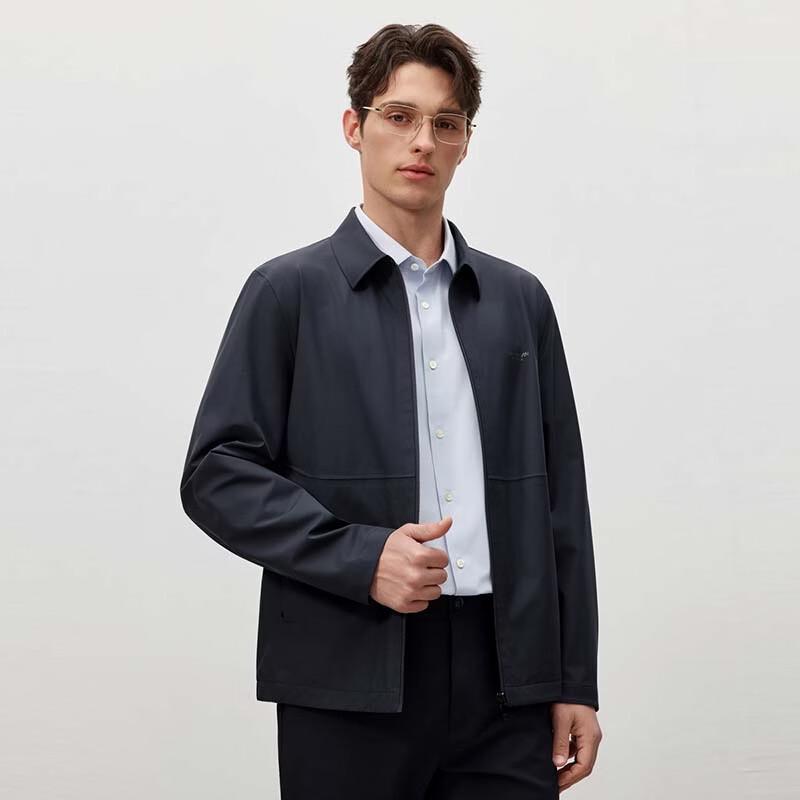 EMZ Men s Comfortable Lapel Zipper Jacket 2XL