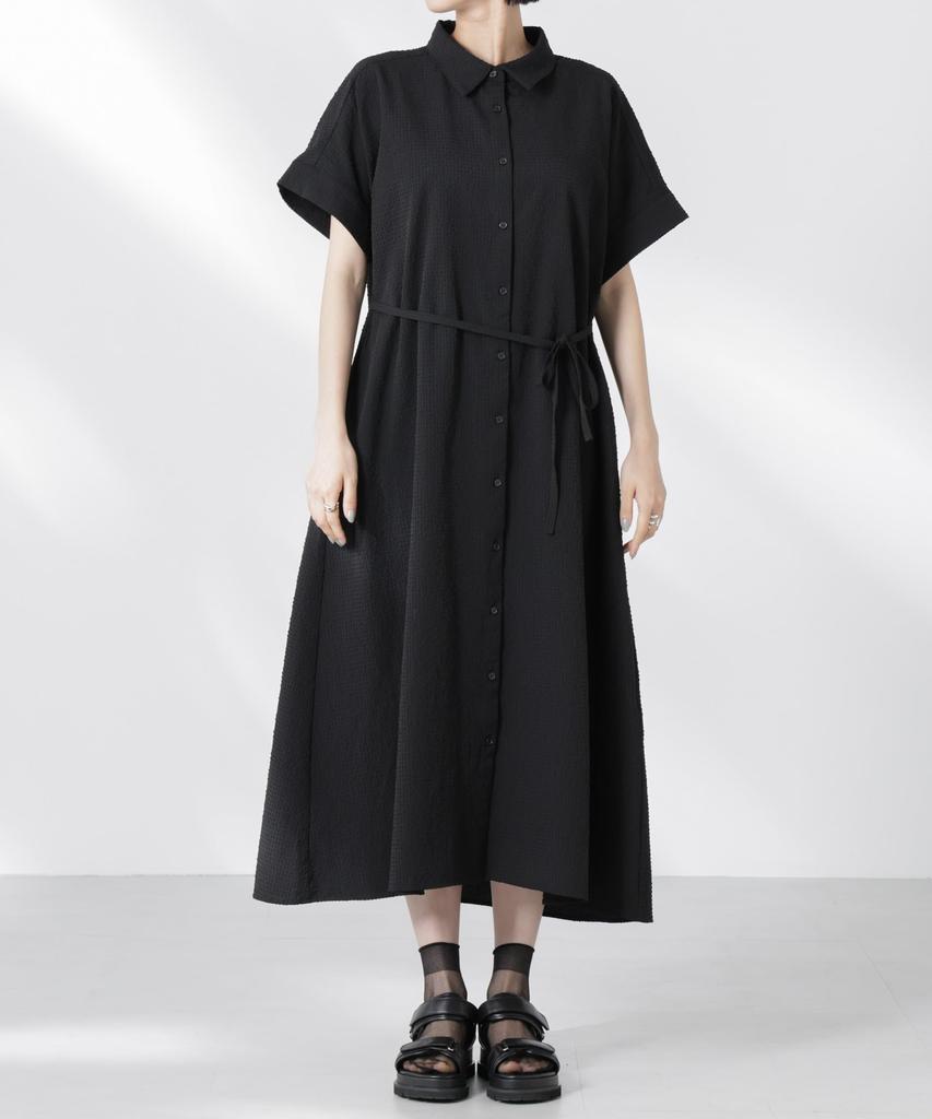 Nano Universe Soccer Dolman Sleeve Shirt F Women's Dress, 010, Black, 673-5219303