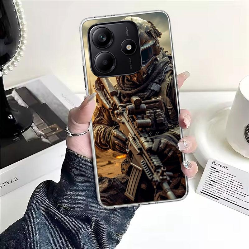 Military Army Special Forces Soft Phone Case For Xiaomi Redmi Note 15 14 14S 13 12 Pro Plus 12S 11 11S 11E 10 10S 11T 5G Fundas