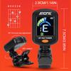 Guitar Tuner Foldable Rotatable Acoustic Guitar Tuner Rechargeable Electric Guitar Tuner for Acoustic Guitar Ukulele Bass Violin