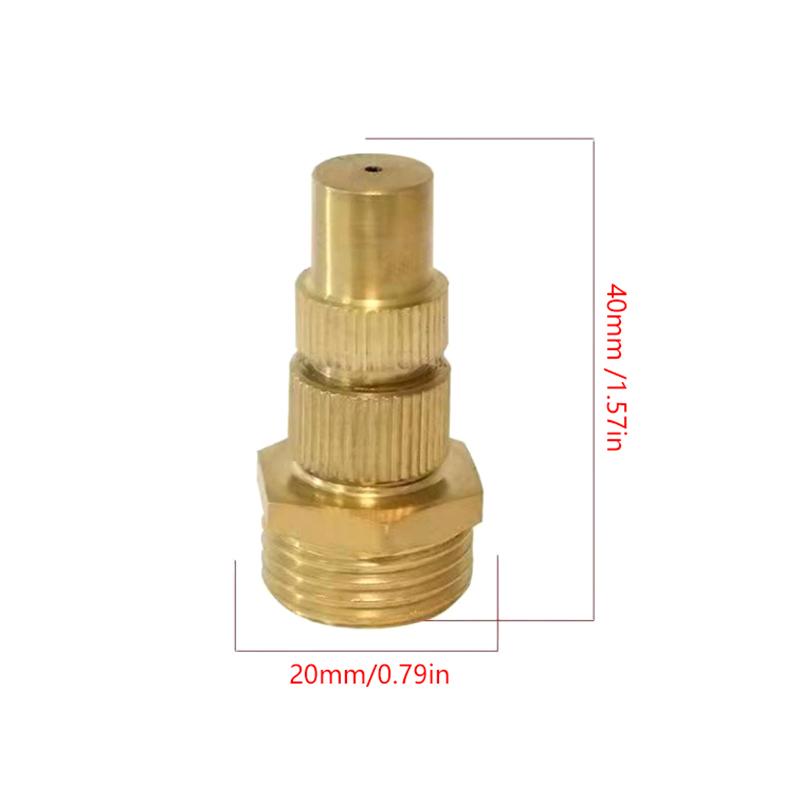 Dysze mosiężne regulowane 1/2" do zamgławiania Nawadnianie ogrodowe Mosiężne dysze rozpylające