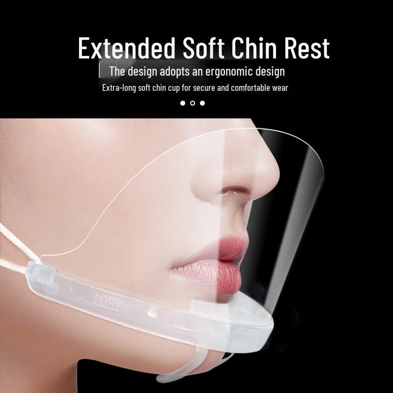 Transparent Reusable Chef Face Masks - 10 Pack