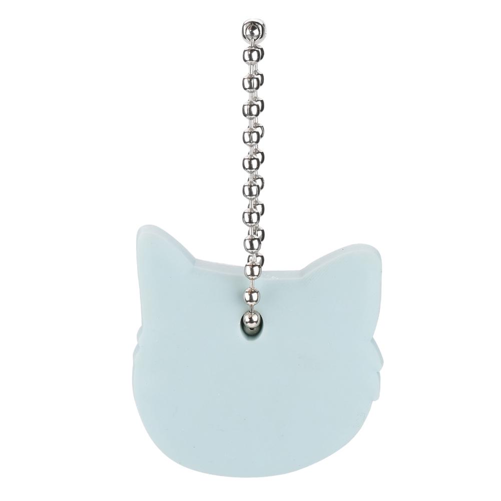 Keychain with Key Cover, Cute Pug Puppy,   Design, Accessory Suitable for Girls, Fashionable Pendant in Light Gray PVC