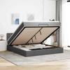 VidaXL Ottoman Bed Frame with Mattress Dark Grey 180x200 Cm Fabric 3311644