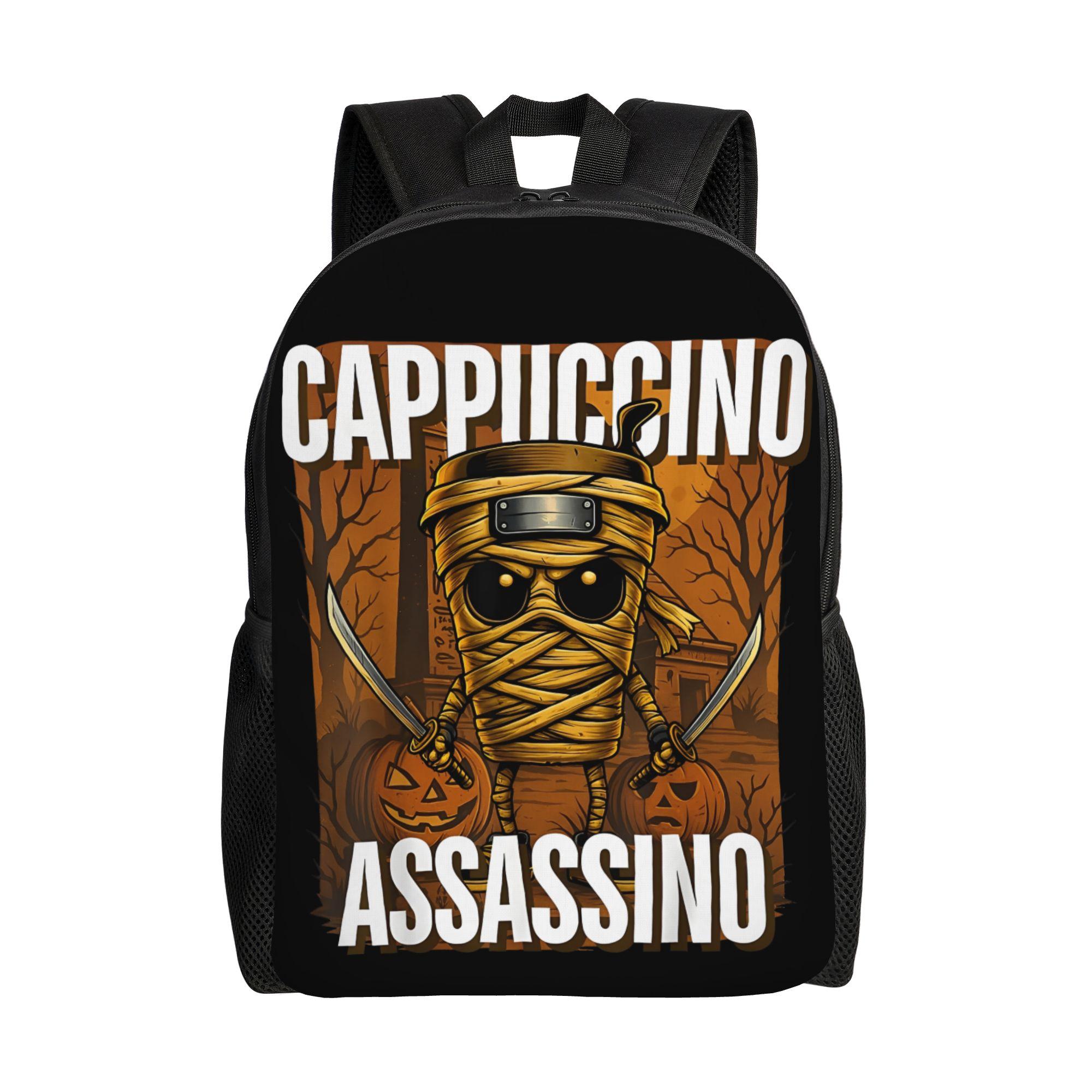 Tung Tung Tung Sahur Rugzak voor Mannen Vrouwen Casual Middelbare School Dagrugzak Italiaans Hersenkronkel Meme College Canvas Tassen Cadeau