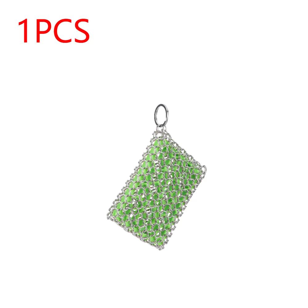 Очиститель для чугуна с подвесным кольцом, скребок из кольчуги, скребок для чистки кастрюль из нержавеющей стали, скребок для сковородок, голландской духовки