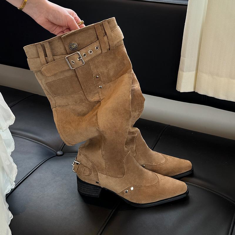 

Женские летние ботинки хаки с юбкой тонкие замшевые ботинки Синьцзян ботинки-чулки для брюк 42 хаки