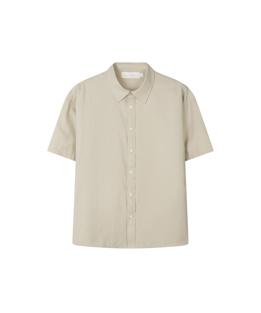 Sekeonmonollogeu (Tie Set)Semi Cropped Dart Cotton Short Shirt [4 Colors]_Sesh026