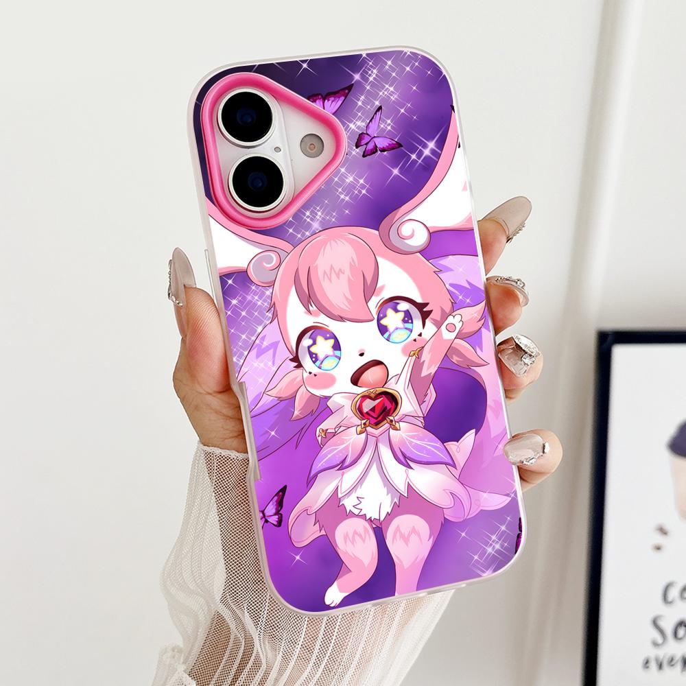 HSR Mem Jelly Double layer Rose Red Mobile Phone Case for iPhone 17 16 15 14 13 12 11 Air Pro Max Plus Protective