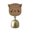 Delightful Sound Japanese Style Wooden Door Bell Cartoon Rabbit/Cat Shape Bear Doorbell Hanging Self-Adhesive Copper Bell Gift