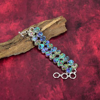Abalone Shell  925 Solid Sterling Silver Jewelry, Handmade Beautiful Bracelet For Wedding Gift