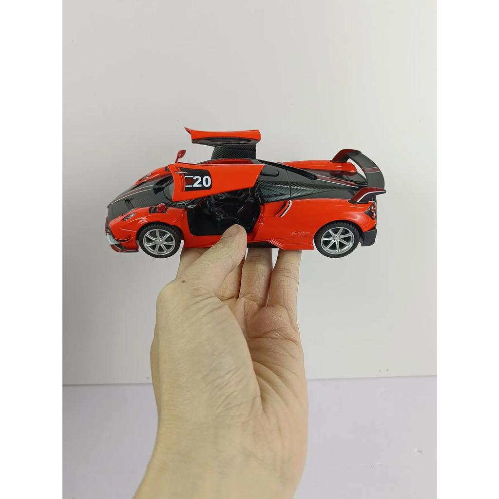 1/32 Simulation Pagani BC Alloy Supercar Model, Doors Can Be Opened with Sound and Light, Car Ornaments