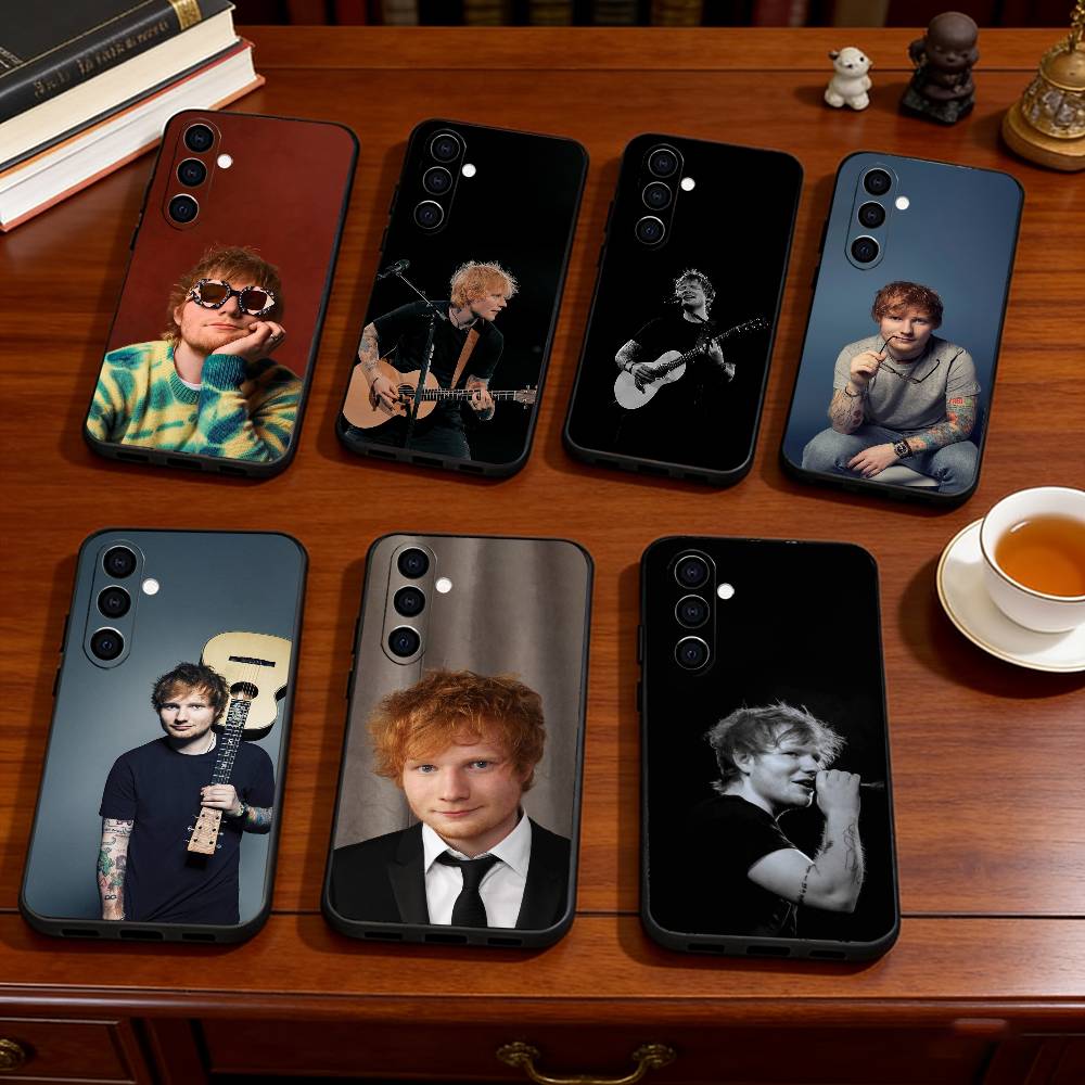 Singer E-Ed Sheeran Phone Case For Samsung Galaxy A73,A72,A71,A70,A53,A52,A51,Others Soft Black Cover