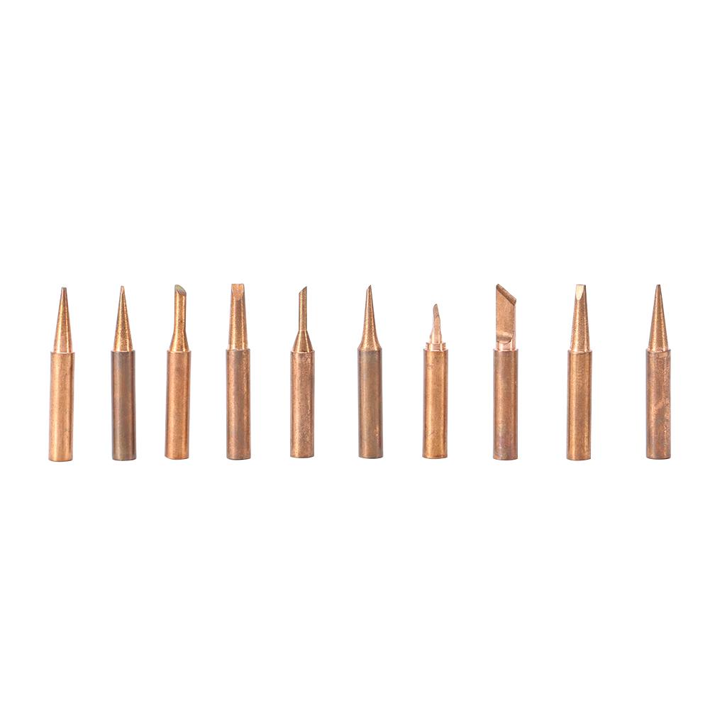 10pcs   Free Copper 900M T Iron Solder Tip For 936,937,938,969,8586 Soldering Stations