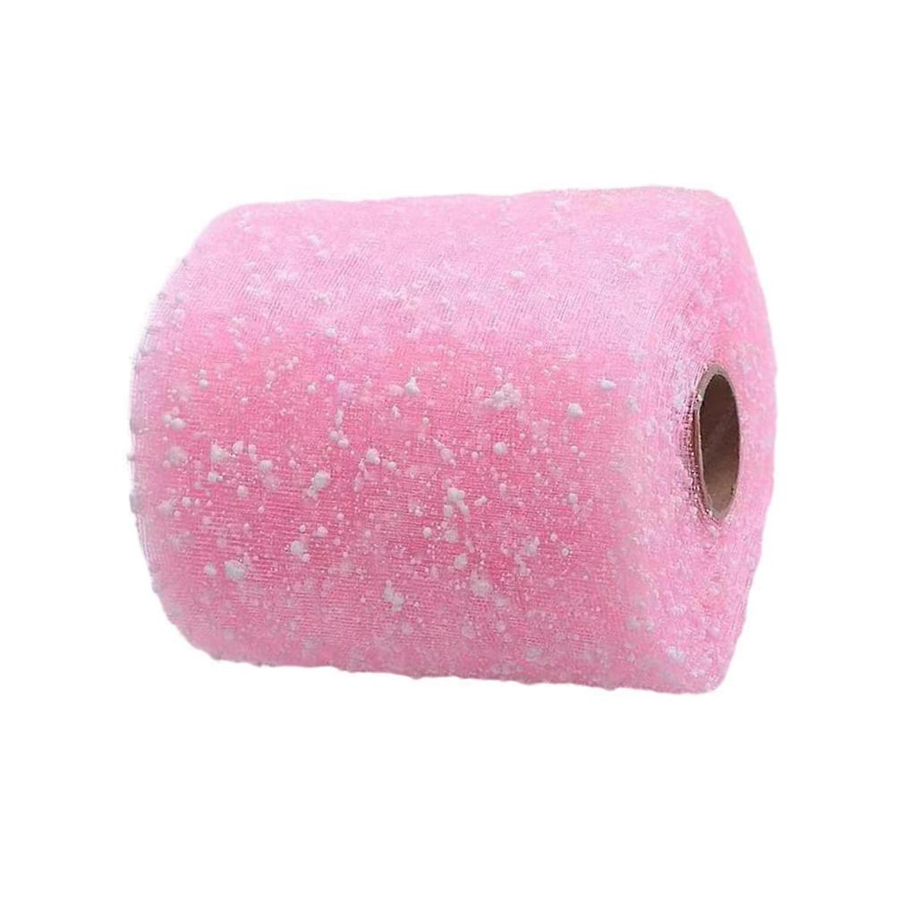 Flower Wrapping Mesh Paper Valentines Day Decor for Festivals Party Supplies Pink