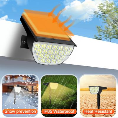 New Solar Spot Lights Outdoor Garden 76 LED Landscape Spotlight IP65 Waterproof Solar Garden Lights 3 Mode Yard Driveway Pathway