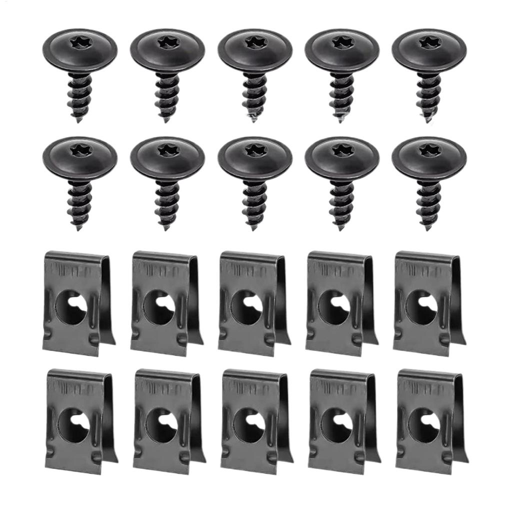 Bilskruvar och Klämmor Auto U-mutter och Skruvklämma Metall Rostfri Reparationstillbehör för Husbilar Lastbilar Fordonsägare Instrumentbräda