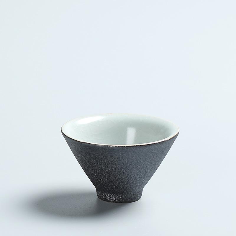 Veselă neagră ceașcă de ceai din ceramică japoneză pentru cești de ceai puer porțelan ceașcă de kung fu chinezească