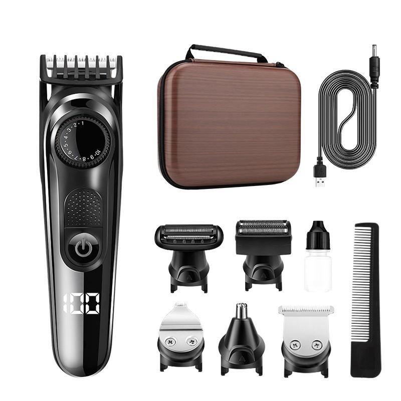 Waterproof electric shaver, household men's hair clipper, multi-functional electric nose hair trimmer set wholesale