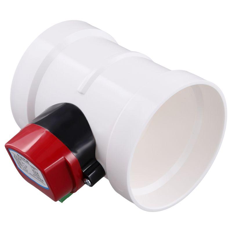 A84E-Attuatore Motorizzato in Plastica Valvola di Non Ritorno in PVC Regolatore di Volume per Condotto d'Aria per Tubo di Ventilazione 220VAC