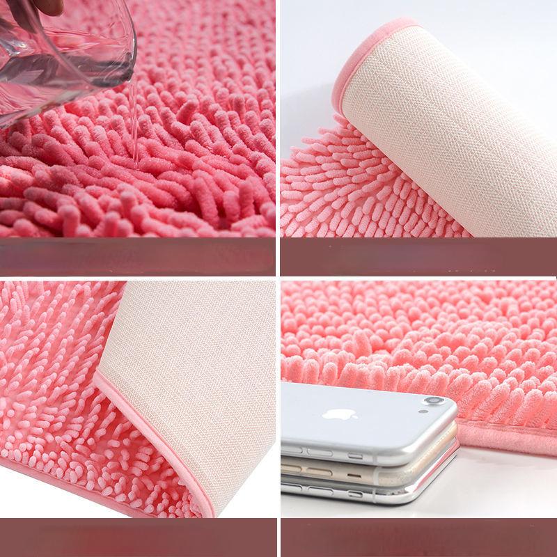 Chenille Floor Mat Bathroom Entrance Mat Bathroom Water Absorption Non-Slip Floor Mat Bedroom Carpet Kitchen Door Mat
