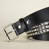 New rivet belt for women, heavy metal belt for men and women, Y2K belt, European and American punk style, rock jeans belt
