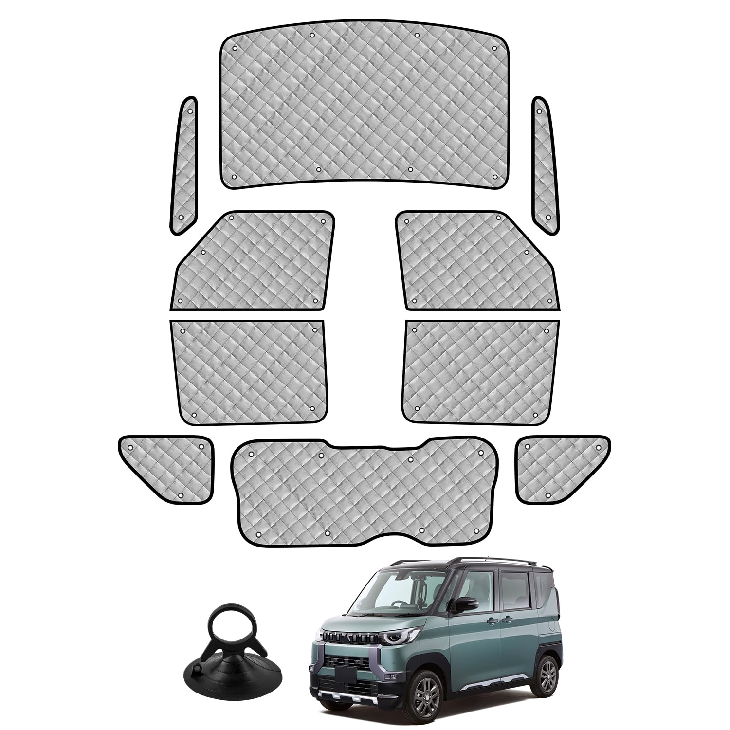 

Cartist New Delica Mini B34A, B35A, B37A, B38A, Sunshade, 1 Car Suit, Multi Sun New Delica Mini B3 series чёрный