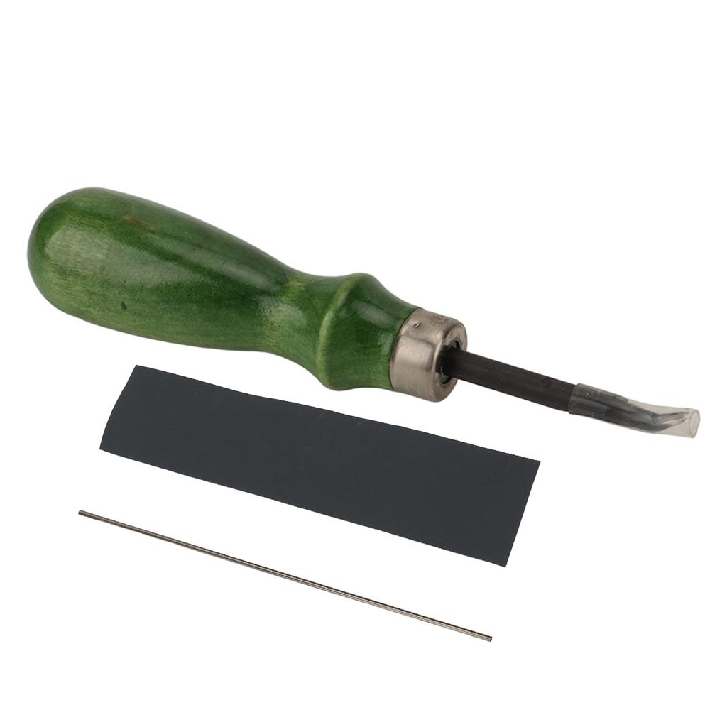 Leather Edge Beveler with Wooden Handle Chamfering Beveling Cutting Tool for DIY Leathercraft