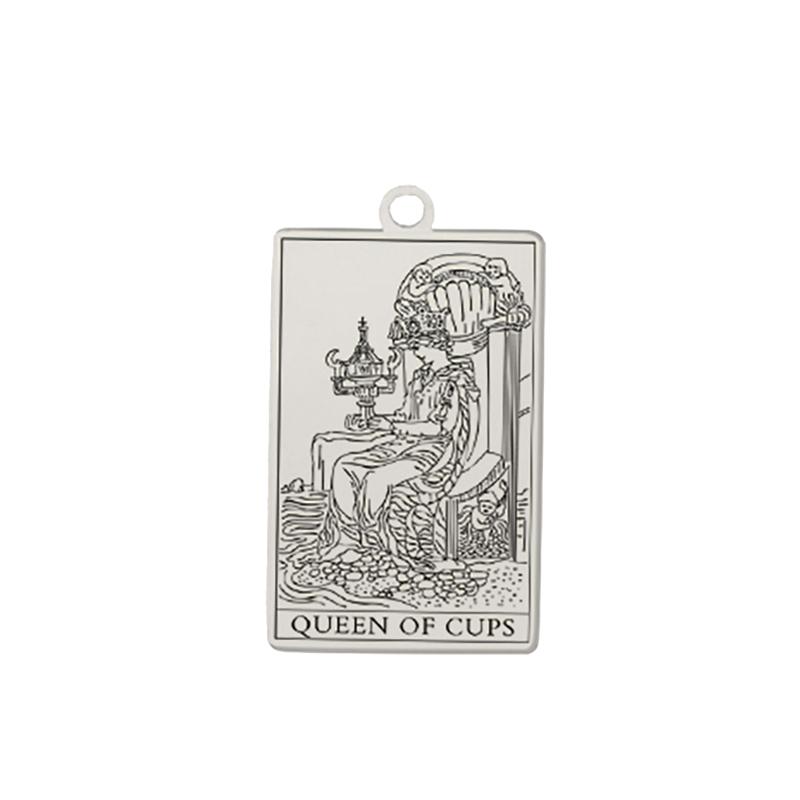 Dawapara The Suit of Cups Minor Arcana Tarot Cards Pendant for Necklaces Earrings Stainless Steel Charms for Jewelry Making