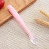 Baby Feeding Spoons Dishes Tableware Children Flatware Cutlery Spoon Silicone Temperature Sensing Patchwork Soup Ladle Tools
