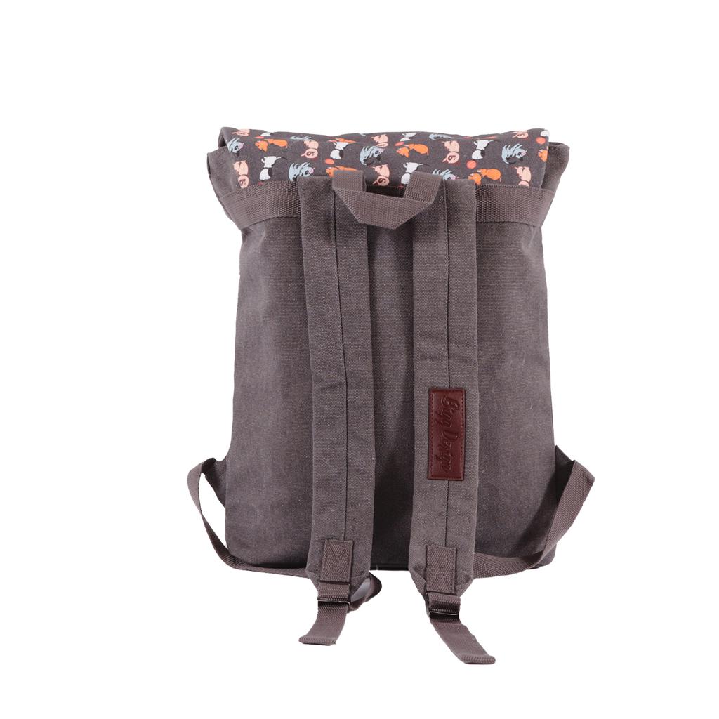 Biggdesign Hunde Vintage Laptop Rucksack, Grau