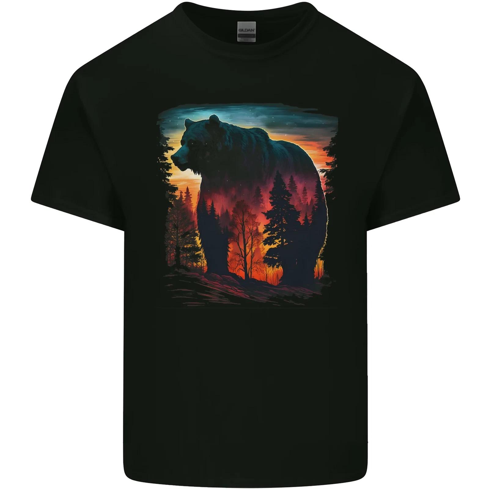 Mythical Grizzly Bear in the Forest Kids T-Shirt Childrens 2XL
