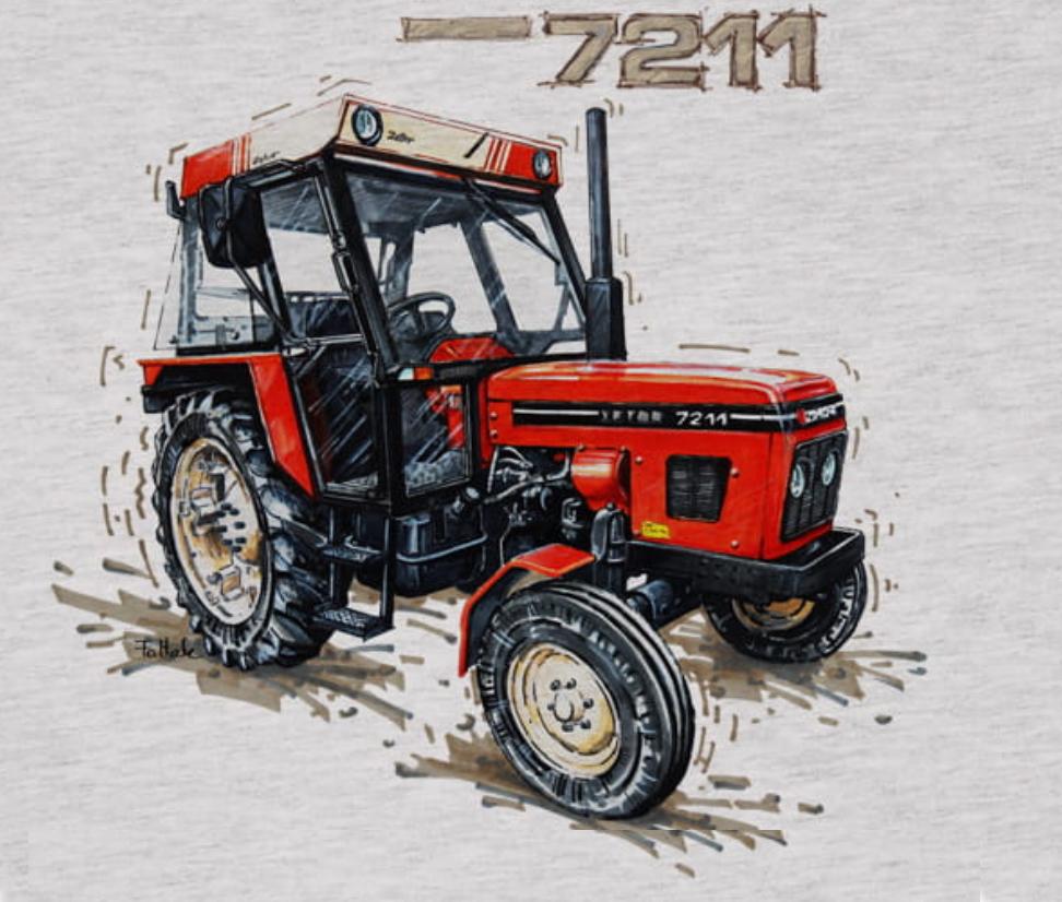 Czech Built Zetor 7211 Tractor TShirt Summer Cotton Short Sleeve ONeck Mens T Shirt New S3XL S