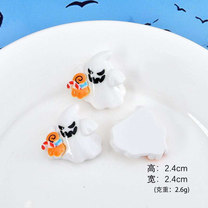 10Pcs New Cute Resin Cartoon Halloween  Series Flat Back Scrapbooking DIY Jewelry Craft Decoration Accessories