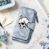 Gothic Skull Printed Long Wallet Forever Dark Style Daily Use Portable Purse