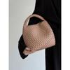 Hand-woven Bucket Bag Women's 2024 Genuine Leather Fashionable Small Tote Portable Shoulder Cross-body