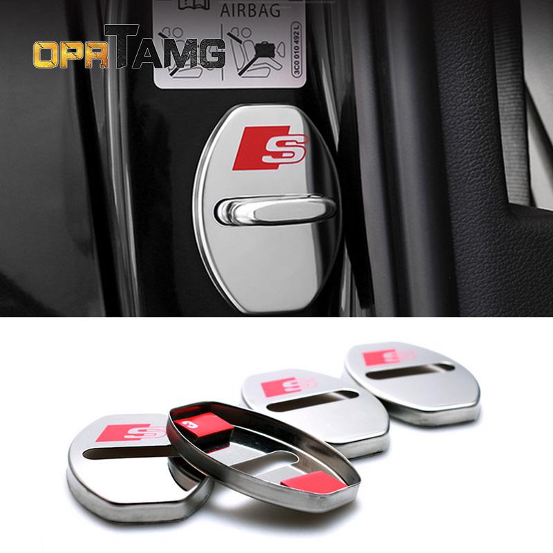 Auto Sticker Locko Buy Stainless Steel Door Lock S Line Sline Car Stickers for C5 B6 B8 A3 ...