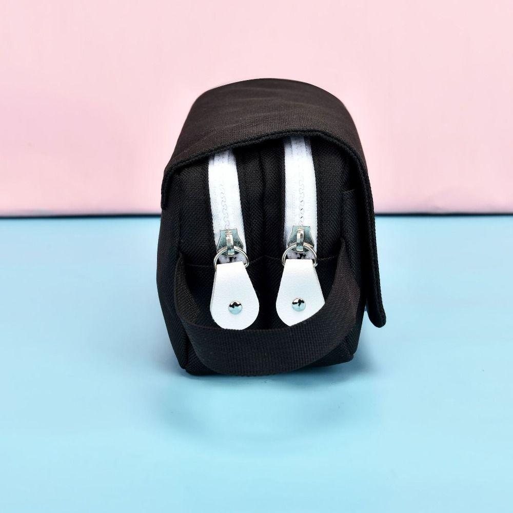 Double Layer Portable Pen Pouch Large Capacity Pen Bag Pencil Case  Stationery Organizer