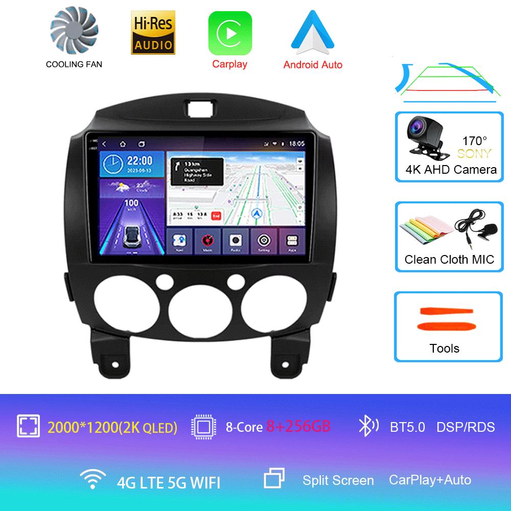For MAZDA 2 Mazda2 2007 2008 2009 2010 2011 2012 2013 2014 Car Android 14 Radio Multimedia Player GPS Navi 2din 2 Din Autoradio