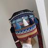 Boho Crossbody Bag with Tassel Retro Ethnic Crossbody Purse with Adjustable Strap Fringed Colorful Shoulder Bag for Women Holiday Street